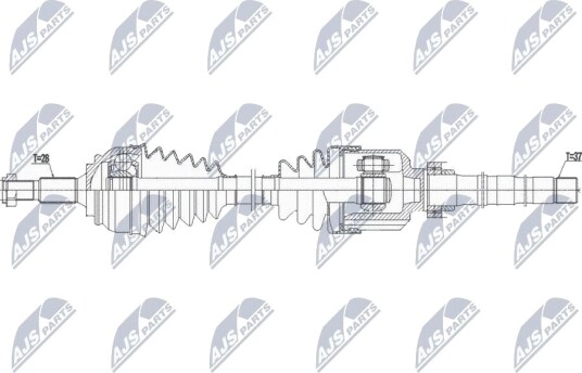 Nty Drivaksel NTY NPW PE 071 Nty Drivaksel NTY NPW PE 071
