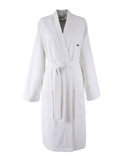 Lacoste Home Ldefile2 Bath Robe White XL Lacoste Home Ldefile2 Bath Robe White XL