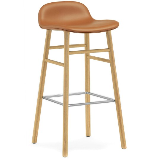 Normann Copenhagen Form Barstol 75 cm Cognacfarget / Eik