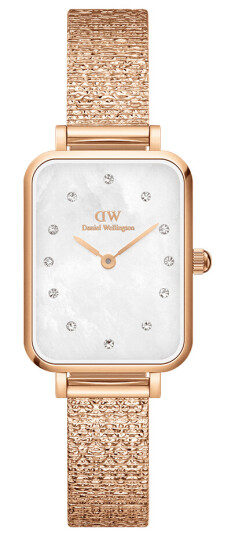 Daniel Wellington DW Klokke Quadro Lumine Pressed Piano 20x26mm Roségull