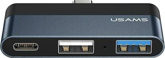Usb-Adapter Usams Us-Sj490 Usb-C Usb-A + Usb-C Grå