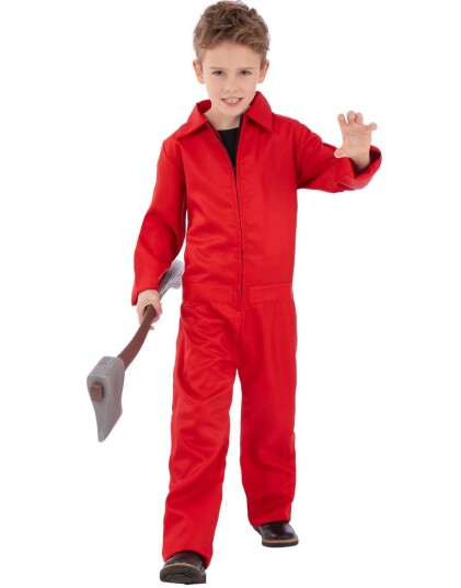 Smiffys Rød Jumpsuit Kostyme til Barn 4 6 år Smiffys Rød Jumpsuit Kostyme til Barn 4 6 år