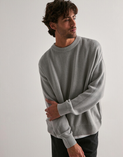 Que Sera Sera Bobby Boxy Knit Strikkegensere Grå Que Sera Sera Bobby Boxy Knit Strikkegensere Grå