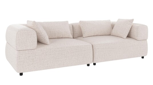 Falkner 3 seters sofa Lys beige 246 x 105 cm Beige