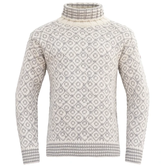 Devold Svalbard Wool High Neck Unisex A/Offwhite/Grey L