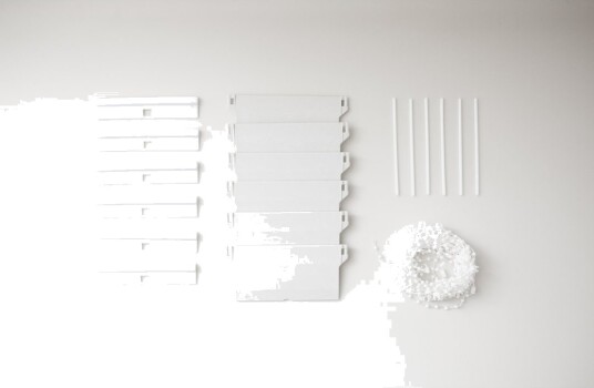 DEBEL KIT TIL LAMELLGARDIN HVIT 89MM