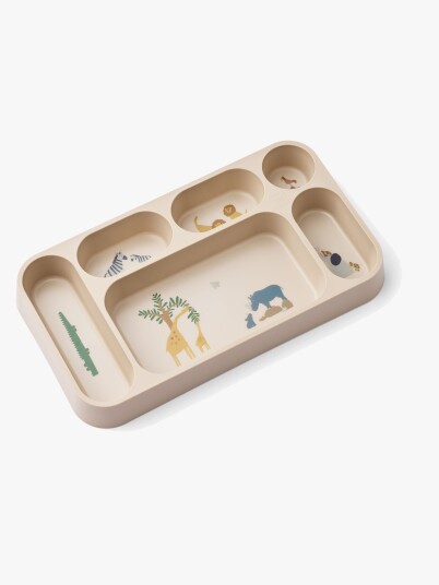 Liewood Mosu tallerken med 6 rom 17x30 cm All together Sandy