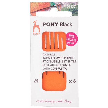 Pony Black Stramaj med spiss størrelse 24 6 stk Pony Black Stramaj med spiss størrelse 24 6 stk