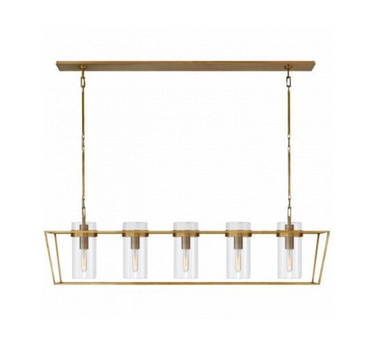 Presidio Large Linear Lantern Antique Brass