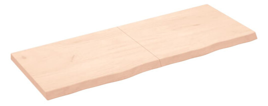 vidaXL Vegghylle 160x60x6 cm ubehandlet heltre eik