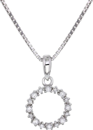 Pan Jewelry, Smykke i 925 sølv med sirkel og zirkonia