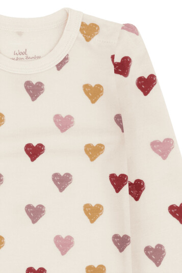 Hust And Claire Hust & Claire Baloo Hearts ull/bambus body off white 74 Hust And Claire Hust & Claire Baloo Hearts ull/bambus body off white 74