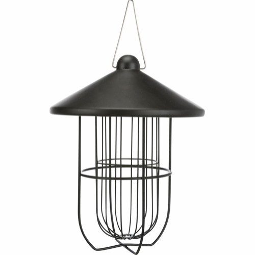 Utefuglautomat Til Meiseboller I Metall Ø19 X 24Cm Sort Halvmatt Utefuglautomat Til Meiseboller I Metall Ø19 X 24Cm Sort Halvmatt
