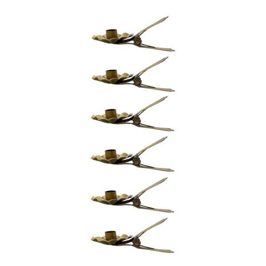 House Doctor Halla lysestake i jern 10 cm 6 stk messing