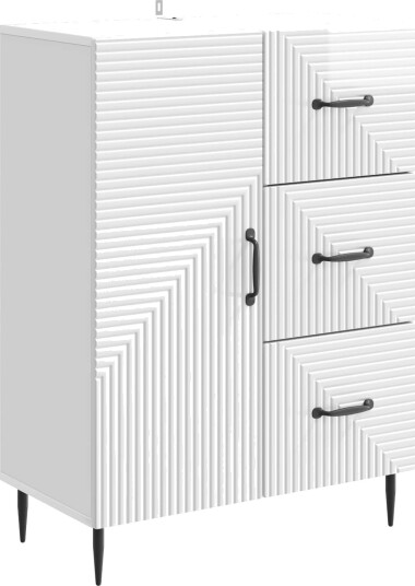 Serviesskap Høgglans hvit 66 x 34,5 x 89,5 cm Konstruert tre Serviesskap Høgglans hvit 66 x 34,5 x 89,5 cm Konstruert tre