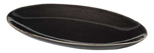 Broste Copenhagen Nordic Coal ovalt fat 13,6 x 22 cm