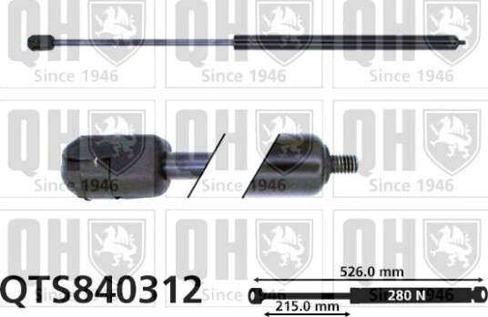 Gassfjær, motorpanser QUINTON HAZELL QTS840312