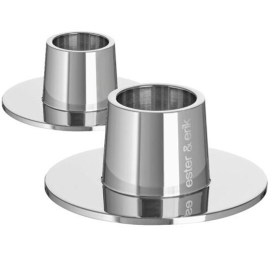 Ester & Erik Lysestake Shiny Ø6 cm 2 pk Shiny Silver