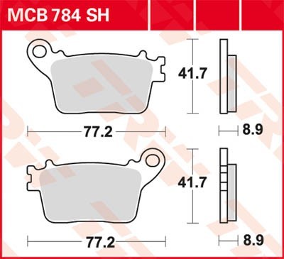 Bremseklosser TRW MCB784SH Bremseklosser TRW MCB784SH