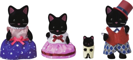 Sylvanian Families Midnight Cat Family 5530