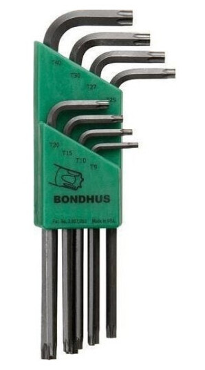 Bondhus For Stjerne Unbrakonøkler Tx 9 - 40 Bondhus - Lang [8 Stk]