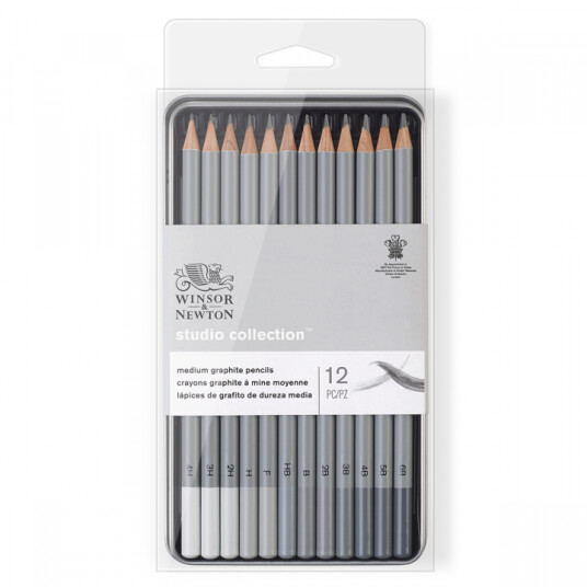 Winsor & Newton Studio Collection Blyanter Medium 12-sett Winsor & Newton Studio Collection Blyanter Medium 12-sett