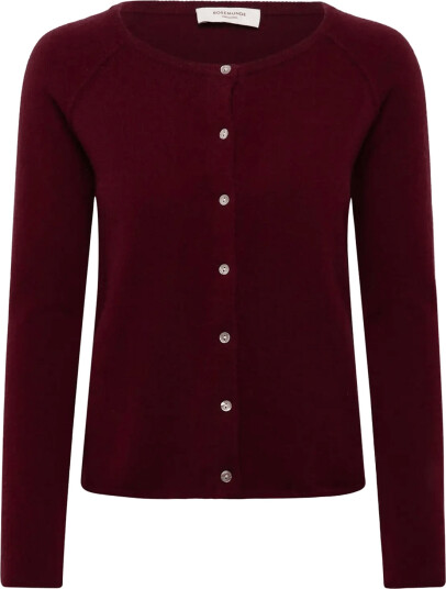 Rosemunde Rwlaica Cashmere Ls O Neck Raglan Cardigan Burgundy XS