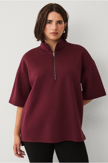 Zizzi Collegegenser caKatalina 1/2 Zip Zizzi Collegegenser caKatalina 1/2 Zip
