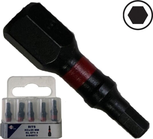 BATO 1/4" Bits Torsion S4 slag 6kant 3mm x 25mm