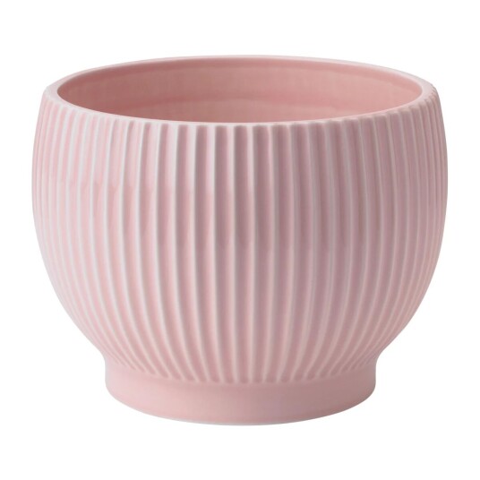 Knabstrup Keramik Knabstrup krukke riflet Ø 16,5 cm Rosa