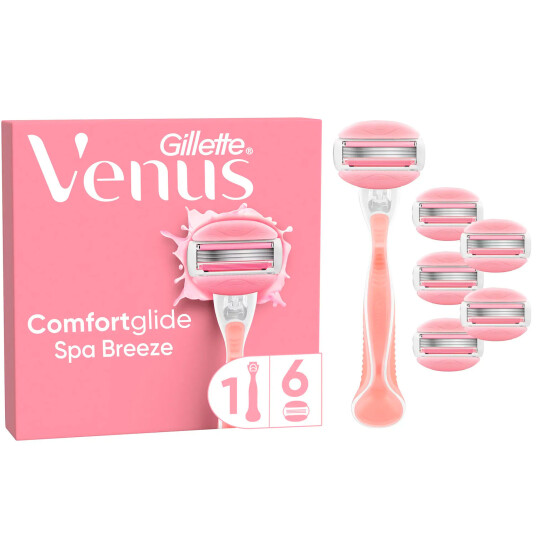 Gillette VENUS Comfortglide Spa Breeze Barberhøvel Inkl. 5 stk. Barberblader
