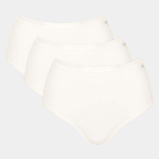 Sloggi Truser 3P GO Daily Cotton High Waist Brief Benhvit bomull X-Large Dame Sloggi Truser 3P GO Daily Cotton High Waist Brief Benhvit bomull X-Large Dame