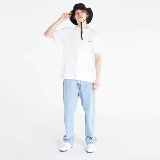 Carhartt WIP American Script Short Sleeve T-Shirt White Carhartt WIP American Script Short Sleeve T-Shirt White