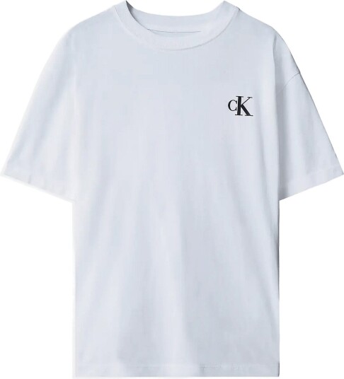 Calvin Klein Rlxd Back Photo Print Ss T Shirt White 128