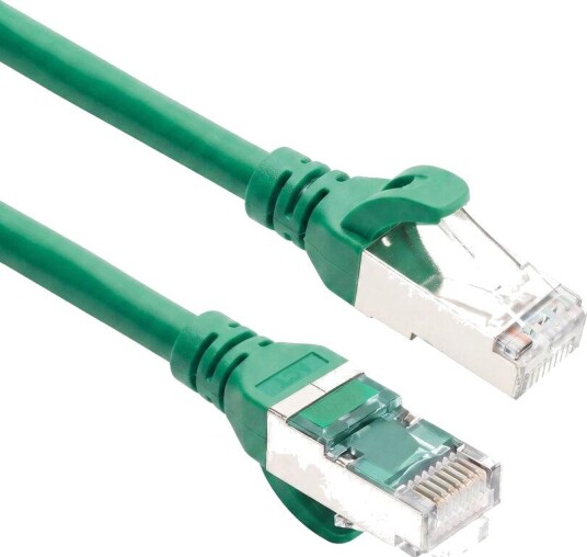 ACT Nettverkskabel Cat6A S/FTP TPE RJ45 Ultrafleksibel 15 m Grønn