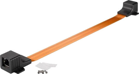 Pro Ultra-slim RJ45 Nettverkskabel Vindusgjennomføring 0,5 m Oransje