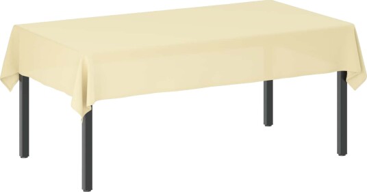 vidaXL Bordduk Rektangulær Kremhvit 110 x 160 cm Polyester