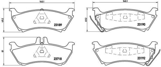 Bremseklosser BREMBO P 50 044 Bremseklosser BREMBO P 50 044