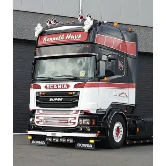Rust fritt stål lav solskjerm til Scania 4 serie / R1 og R2 Markeringslys hull: 2