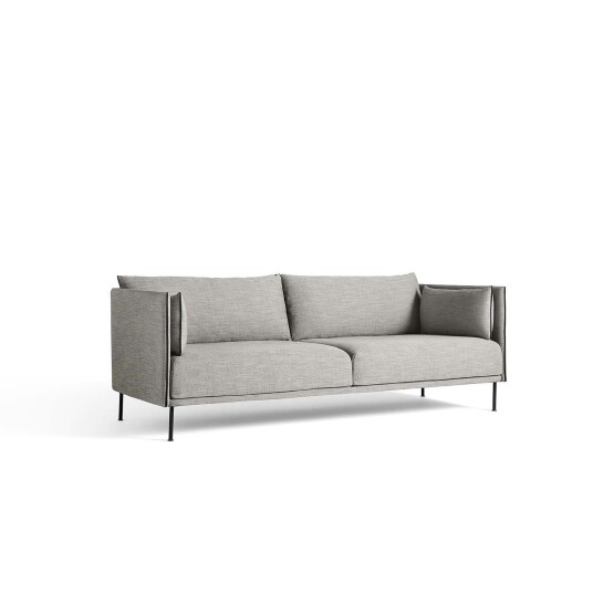 Hay Silhouette 3 seater sofa Ruskin 33/Black piping/steel