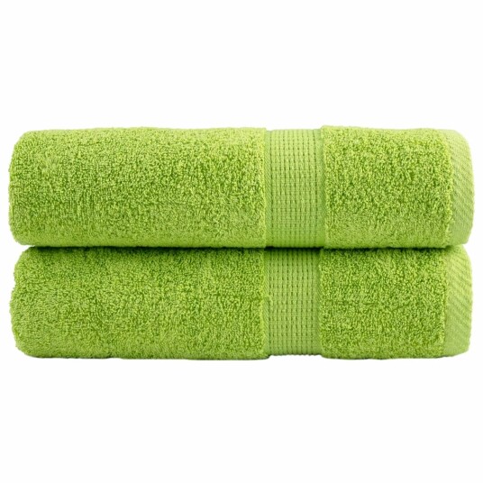 Premium dusjhåndklær SOLUND 2 stk eplegrønn 70x140cm 600 g/m2 Premium dusjhåndklær SOLUND 2 stk eplegrønn 70x140cm 600 g/m2