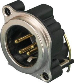 Neutrik Nc4mbh Xlr Sort Bronse Messing Metall Polyamid Stål Zink Messing Ip40 1,5 V