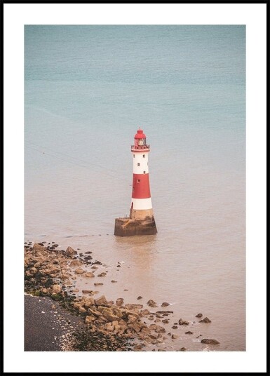Beachy head lighthouse in England summer nostalgic travel photography Plakat Plakat / 70x100cm Beachy head lighthouse in England summer nostalgic travel photography Plakat Plakat / 70x100cm