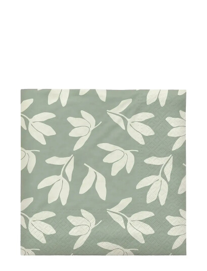 Broste Copenhagen Herbert Paper Napkin   Green   L 33CM