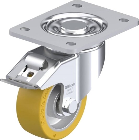 Blickle 646075 Lh-Alth 101K-3-Fi Styrehjul Med Bremse - Hjuldiameter 100 Mm - Bæreevne (Maks.) 420 Kg - 1 Stk