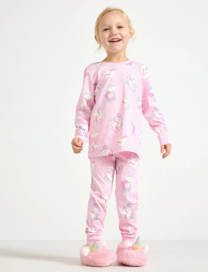 Lindex Pyjama Unicorn Aop Pink 92 Lindex Pyjama Unicorn Aop Pink 92