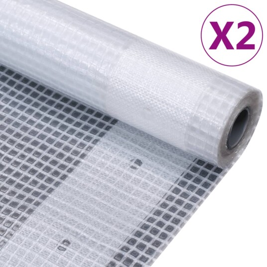 Leno presenninger 2 stk 260 g/m² 3x2 m hvit Leno presenninger 2 stk 260 g/m² 3x2 m hvit