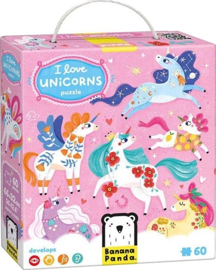 Banana Panda Puslespill 60 Brikker Fra 4 År I Love Unicorns