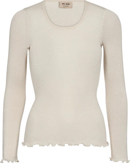 MOS MOSH Mmelaine Seamless Silk O Ls Tee Cream M/L
