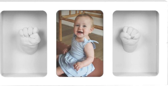 Vanilla Copenhagen Babyprint 3D Ramme Newborn, Hvit